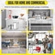 thumbnail image 4 of QinaQin Mesa comercial de acero inoxidable, ideal para preparación de alimentos o como banco de trabajo, con base abierta y opción de movilidad para garaje o bodega, 4 of 9
