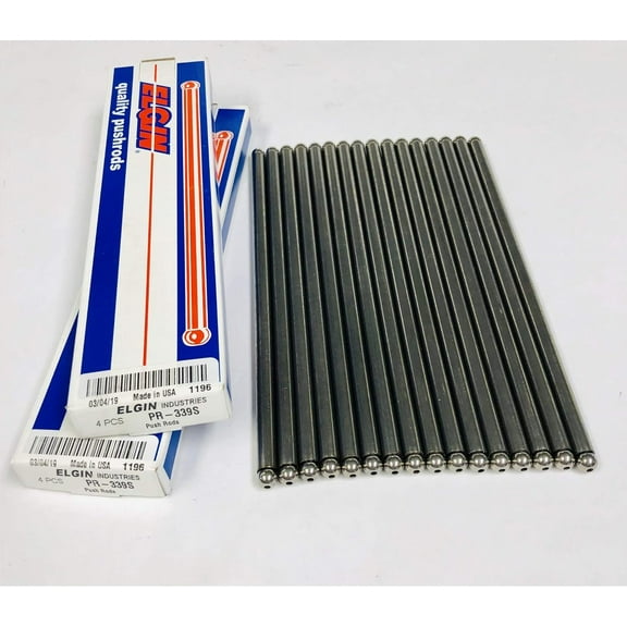 Elgin Industries USA made Pushrods compatible with 1978-1997 Ford 351W 351 Windsor Mercury Push Rods Set of 16