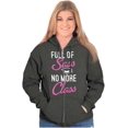 thumbnail image 4 of Full of Sass No More Class Graduation Zip Hoodie Sweatshirt Women Brisco Brands 2X, 4 of 6