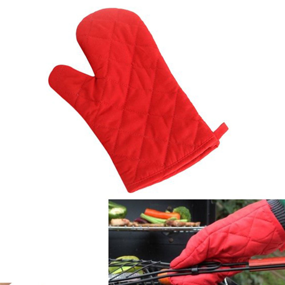 Mitten Heat Resistant Microwave Baking BBQ Glove Insulation Oven Mitts Thick 