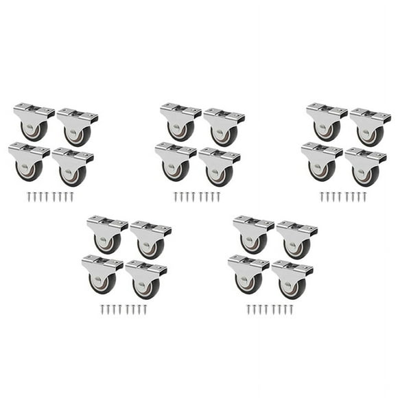 20 Pcs Mini Casters Furniture Casters Small 25mm Fixed Casters Directional Movable Casters Movable Casters for Furniture