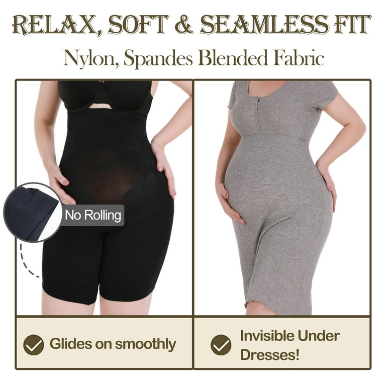 2 Pack Maternity Shapewear for Dresses Pregnancy Underwear Prevent
