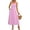 c01Pink, variant on LNWUY Women's Summer Maxi Dresses Solid Color Sleeveless Smocked Spaghetti Straps Sundress Beach A Line Flowy Long Dress with Pockets Black M