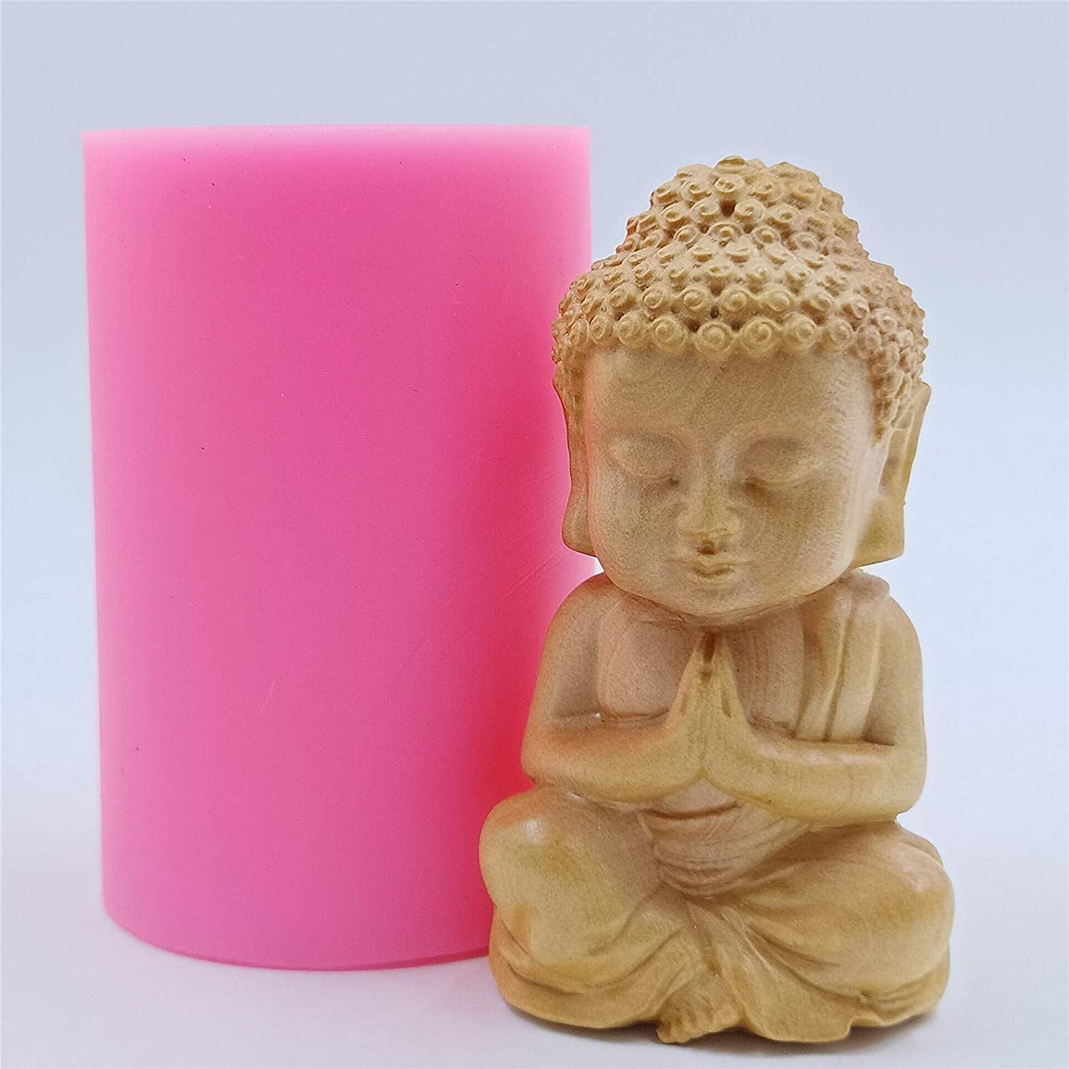 Buddha Design Candle Molds Soap 3D Silicone Mold For Candle Wax Aroma Gypsum Res 