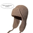 thumbnail image 6 of Guiexla Women Knitted Hat Earflap Beanie Super Soft Solid Color Thickened Windproof Cold Weather Fashion Knitted Cap, 6 of 8