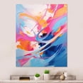 thumbnail image 2 of Designart "Flowing Colors Pink and Blue Rhythm II" Abstract Shapes Metal Wall Decor, 2 of 5