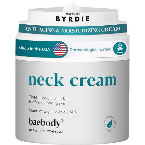 Crema para el cuello Baebody Firming con AHA, CoQ10 y ácido glicólico, 50 ml