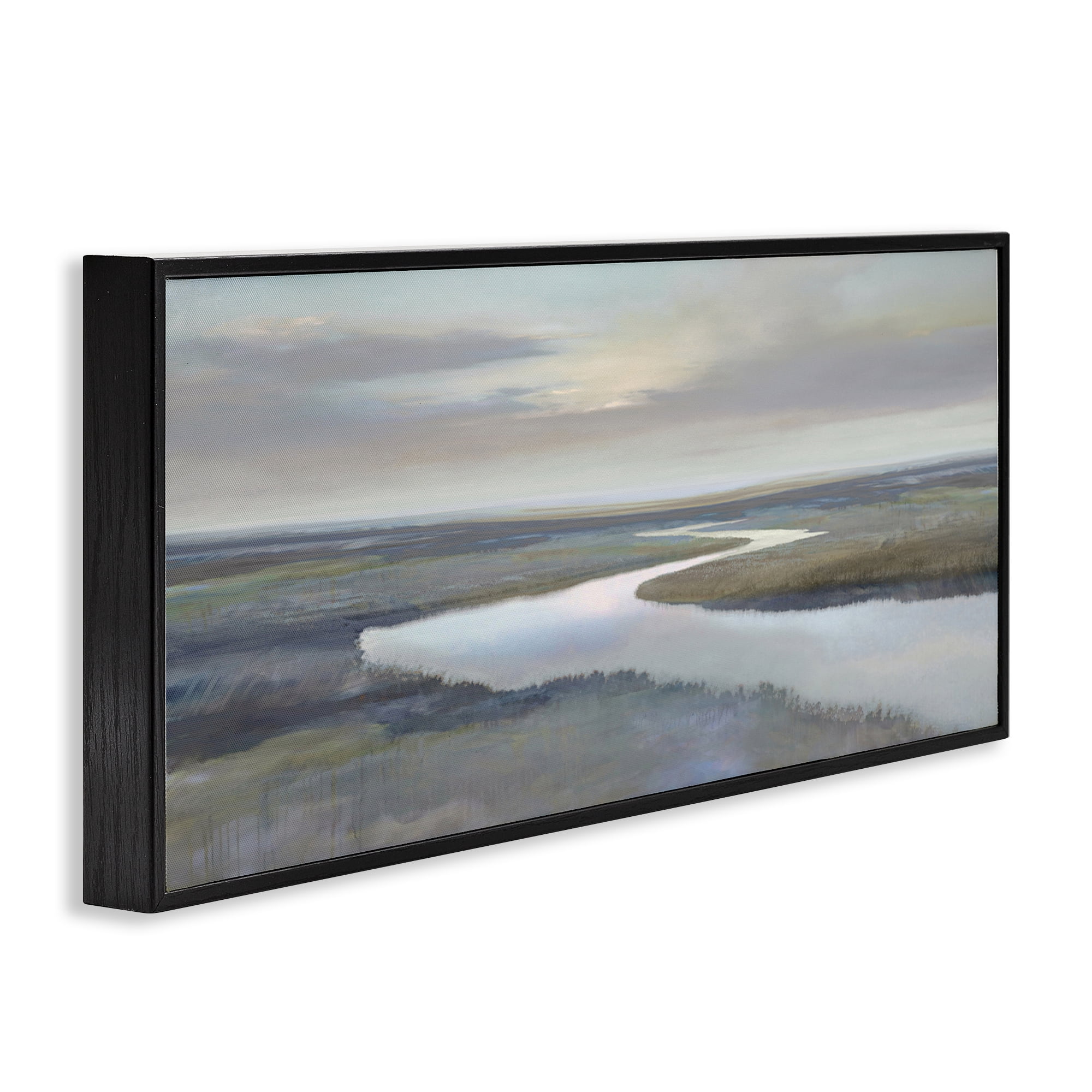 Stupell Industries Foggy Riverbend Atmosphere Black Framed Giclee Art, design by Christy McKee