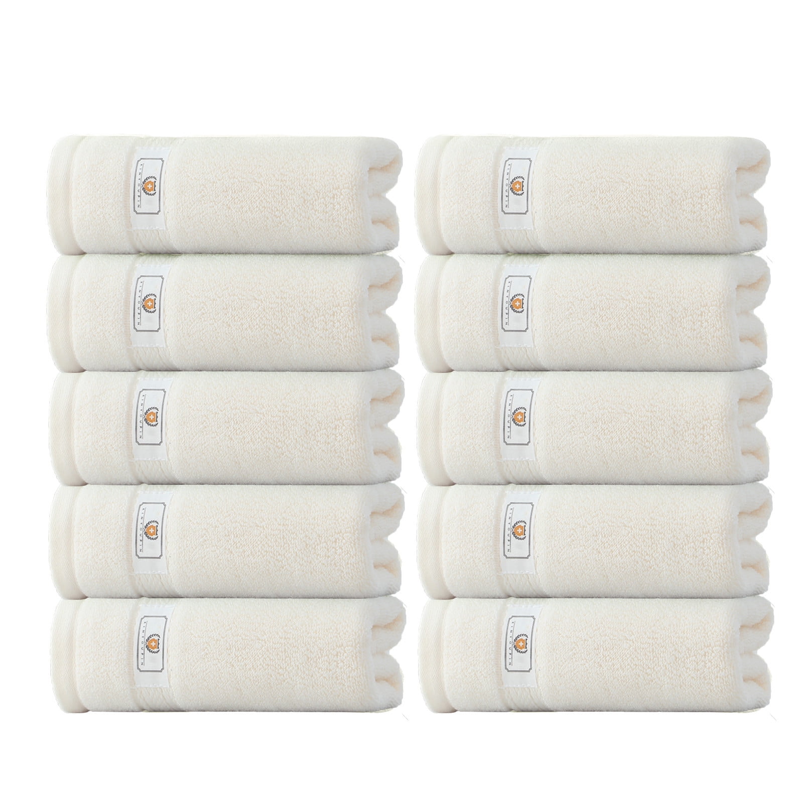 ZROBM 10PCS Hand Towel, Hand Towel Set, Towel Clearance, Hand Towels for Bathroom, Spring Hand Towel, Towel For Bath, Hand, Face, Gym, Spa, cotton, 35x75cm, Beige