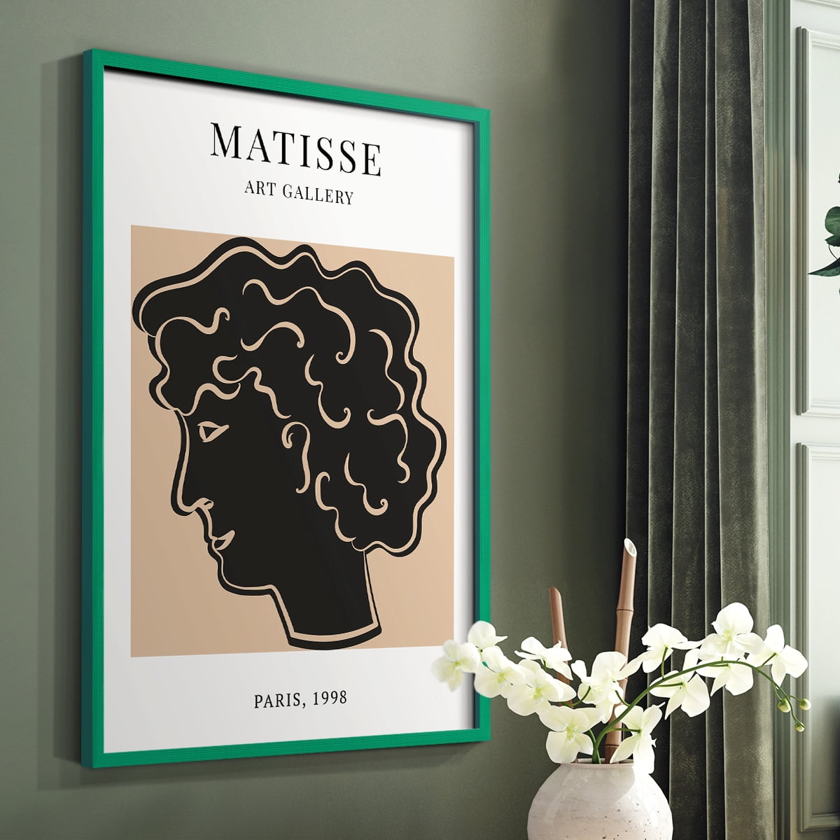 Matisse CXXI Framed Print in Green Solid Wood 11 x 14 Framed Print