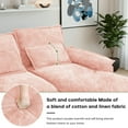 thumbnail image 6 of 110 U-Shaped Couch, Pink Cloud Modular Sectional Sofa, 4 Seats with Pillows for Living Room, Ultra Comfy Chenille Fabric, Deep Double Cushions, 6 of 10