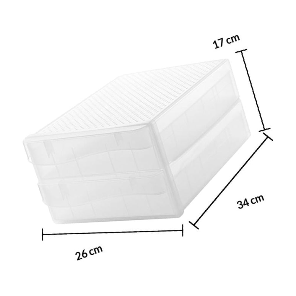 Toyandona 1Pc Household Plastic Egg Holder Basket Transparent for Fridge Storage