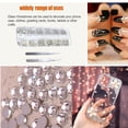 thumbnail image 2 of Guardurnaity Microcuentas de cristal para uñas, reverso plano, diamantes de imitación de cristal redondos, piedra de grava, suministros de Juegos de manicura AB pinza plateada 2, 2 of 6