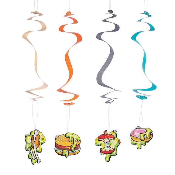 Gross Slime Paper Slime Hanging Swirl - Party Decor - 12 Pieces