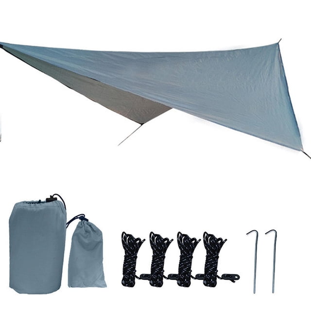 Lona para acampar, toldo para acampar, carpa multifuncional, toldo para hamaca Gris