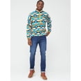 thumbnail image 4 of Penfield Men's Melwood Teal Print Regular Fit Half Zip Fleece Jacket, 4 of 7