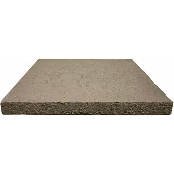GenStone Faux Stacked Stone Flat Column Cap 23" x 23" x 2" in Kenai Color for Do It Yourself Friendly Home Improvement Projects