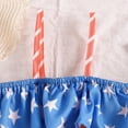 thumbnail image 6 of Ulitacool Girl 4Th Of July Clothes Summer Sleeveless Outfits Independence Day Star Prints Vest Tops Shorts Elegant Wear 4-5 Years Blue, 6 of 8