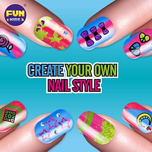 Kit de uñas para niñas de 7 a 12 años, juego de uñas FunKidz con bolígrafos para esmalte d Fun Kidz FUN KIDZ