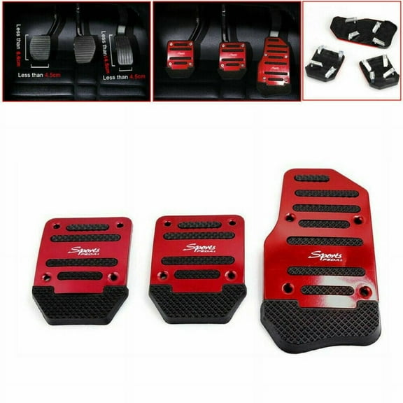 3 Pcs Non-Slip Car Foot Pedal Cover Set for Enhanced Driving Comfort