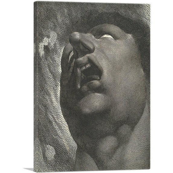 ARTCANVAS Damned Soul Canvas Art Print by William Blake - Size: 18" x 12" (0.75" Deep)