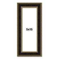 5x15 Frame Gold Antique Vintage Sold Wood Picture Frame | 1.75 Inch Moulding Width | Interior Frame