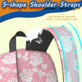 thumbnail image 2 of 17 Inch Lightweight Backpack,PVC Waterproof Oxford Fabric, Ergonomically Designed, with Large Capacity, Wildflower Garden Aesthetic Floral Print, 2 of 5
