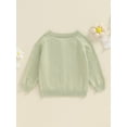 thumbnail image 4 of Bagilaanoe Toddler Baby Girl Knit Cardigan Long Sleeve Sweater Knitwear Coat 6M 9M 12M 18M 24M 3T Kids Fall Casual Tops Outwear, 4 of 7
