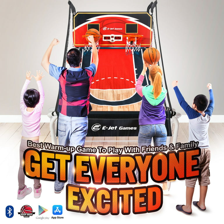 E-Jet Sport Game Basketball Arcade Games (Online Battle & Challenge, Shoot  Hoops) - Electronic Arcade Basketball Games, Dual Shot 