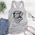 thumbnail image 2 of Hipster Dog Tank Top, Ladies Racerback Tank Top, Dog Lover Tank, Dog Tank, Dog Glasses Tank, Dog Nerd Tank, Silver Gray, X-Large, 2 of 3