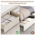 thumbnail image 2 of Full/Queen/King Size Bed Frame with 2 Storage Drawers, Upholstered Platform Bed Frame with Adjustable Button Tufted Headboard, Mattress Foundation with Solid Wooden Slats Support, No Box Spring Needed, 2 of 6