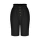 thumbnail image 5 of Pantalones de mujer con cintura elástica de mezcla de lino liso - Pantalones informales holgados con bolsillos, S-XXL, 5 of 6