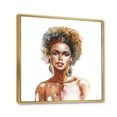 thumbnail image 3 of Designart 'Portrait of Afro American Woman V' Modern Framed Canvas Wall Art Print, 3 of 5
