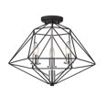 thumbnail image 4 of Z-Lite 918SF-MB-CH 14.25 x 18 in. Geo Semi Flush Mount, Matte Black & Chrome, 4 of 6