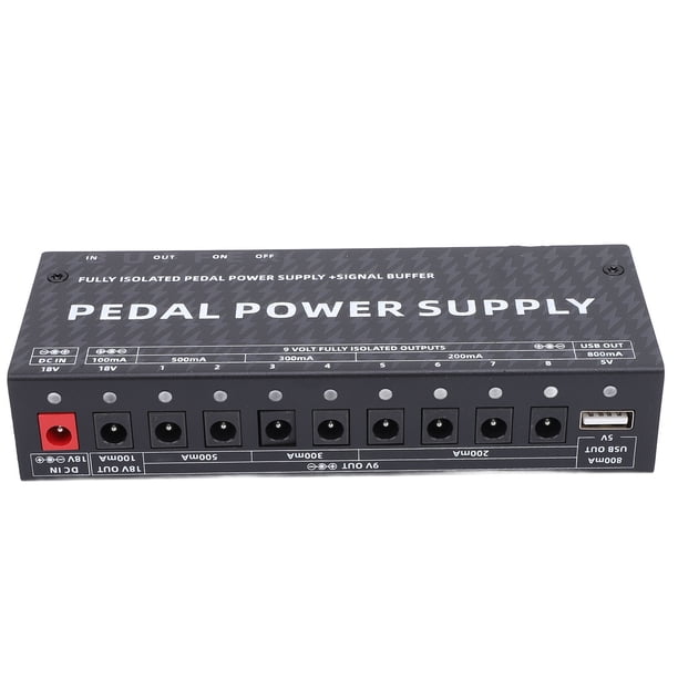 Pedal De Efectos De Guitarra Fuente De Alimentación 9 Salidas CC Aisladas USB