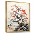 thumbnail image 2 of Designart "Coral Tree curious " Landscape Trees Floater Framed Canvas Print, 2 of 7
