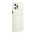 thumbnail image 4 of Allytech Case Compatible with iPhone 15 Pro, [Card Holder] [Soft TPU] [Ultra Slim & Lightweight] Shockproof Anti-Fingerprint Case for iPhone 15 Pro - White, 4 of 6