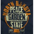 thumbnail image 2 of North Dakota Peace Garden State Map Womens Slim Fit Graphic Tee Brisco Brands S, 2 of 3