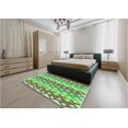 thumbnail image 5 of Ahgly Company Machine Washable Indoor Square Transitional Olive Drab Green Area Rugs, 8' Square, 5 of 7