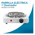 thumbnail image 2 of Parrilla Eléctrica, Disco Plano en Color Blanca, Control de Temperatura Ajustable, Distribución Uniforme del Calor,con Termostato y Espiral de 1 Quemador,Perfecta para Cocinar de Forma Rápida, 2 of 8