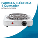 thumbnail image 2 of Parrilla Eléctrica, Disco Plano en Color Blanca, Control de Temperatura Ajustable, Distribución Uniforme del Calor,con Termostato y Espiral de 1 Quemador,Perfecta para Cocinar de Forma Rápida, 2 of 8