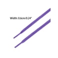 thumbnail image 3 of INSPIRE CHIC Flat Colorful Shoelaces Work Boot Laces Fashion Shoe Laces 2 Pairs Purple 140cm/55.12", 3 of 4