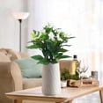 thumbnail image 3 of Artificial Impatiens Flowers for Outdoor Flowers UV Resistant Faux Flowers Impatiens Bushes Silk Artificial Flowers Bouquet for Patio Home Garden Yard Porch Table Vase Decor, 1Pc(White,15.7x13"), 3 of 8