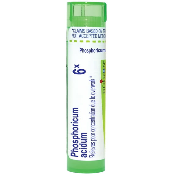 Boiron Phosphoricum Acidum 6X, Homeopathic Medicine for Poor Concentration Due To Overwork, 80 Pellets