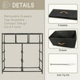thumbnail image 3 of Bigroof 9 Drawer Dresser, Organizer for Bedroom Hallway Closet Office, Wood Top, Black, 3 of 6