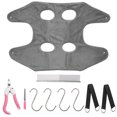 thumbnail image 1 of Methold Paño para el cuidado de mascotas, ayudante de hamaca, ganchos en forma de S, limas para Clip de uñas de animales medianos, Kit de Suministros para perros Gris L, 1 of 6