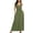 Army Green, variant on Women Sleeveless Deep V Neck Loose Plain Long Maxi Casual Dress,Mother's Day,L,Wine Red