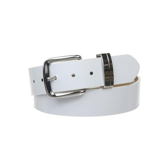 1 1/2" (38 mm) Snap On Nickel Free Faux Synthetic Patent Leather Fashion Plain Belt