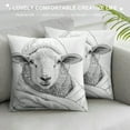 thumbnail image 3 of Orinice Sheep Graphic Decorative Pillow Cover for Home Couch Living Room Bed Sofa - Printed on Both Sides - Durable Cotton Linen Fabric - 1PC 12x12in, 3 of 5