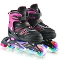 thumbnail image 1 of Graflsoa Adjustable Soft-Shell Inline Skates for Kids - Pink, Size M (EU35-38) - Lightweight & Durable Design, 1 of 6